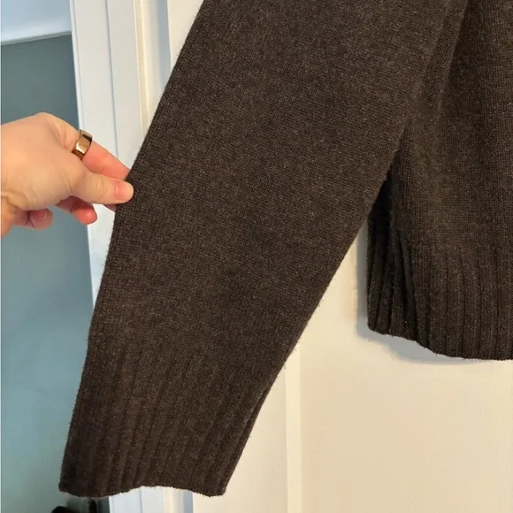 Reformation Calloway Regenerative Wool Crew in Espresso - Picture 4 of 5